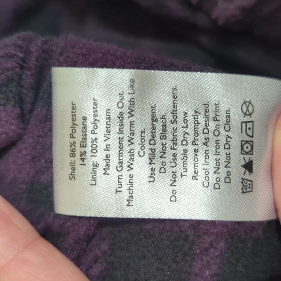 Eddie Bauer Stretch Fleece Lined Polar Pant, Color Purple Size 10 - Picture 16 of 16